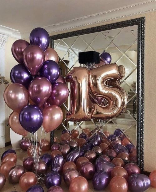Galaxy birthday balloons + Numbers 2