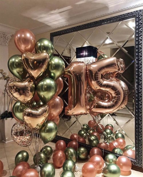 Galaxy birthday balloons + Numbers