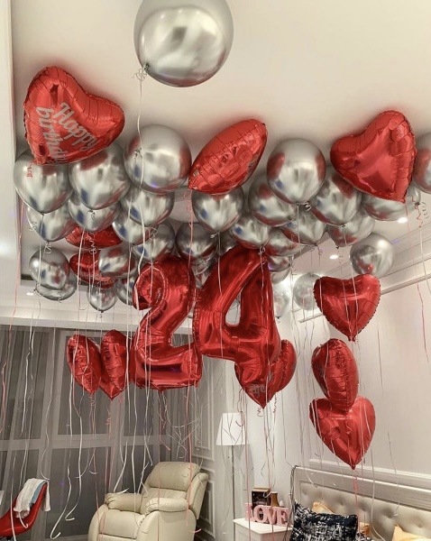 Number 24 Love Balloons