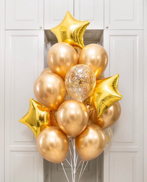 Birthday balloons Gold