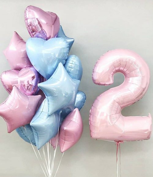 Helium balloons set "Marshmallow"