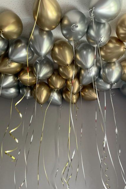 50 Metallic Balloons (Gold & Silver)