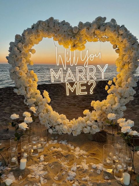 Арка из роз Выходи за меня