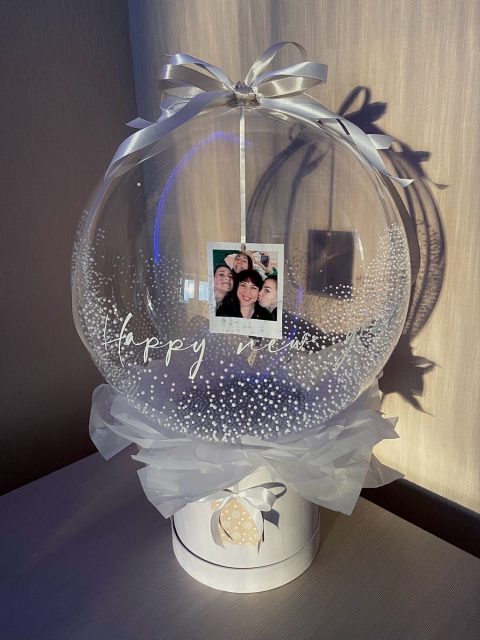 Bubble balloon in a velvet box - surprise +10 photos