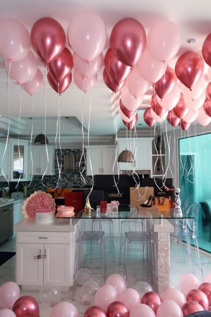 Helium balloons 36 pcs + 25 floor balloons