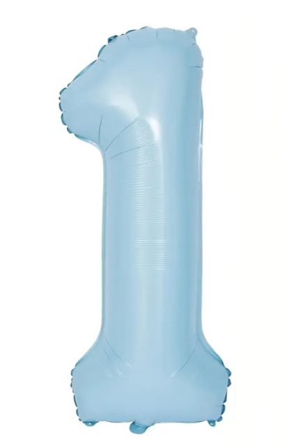blue light number 1 balloon
