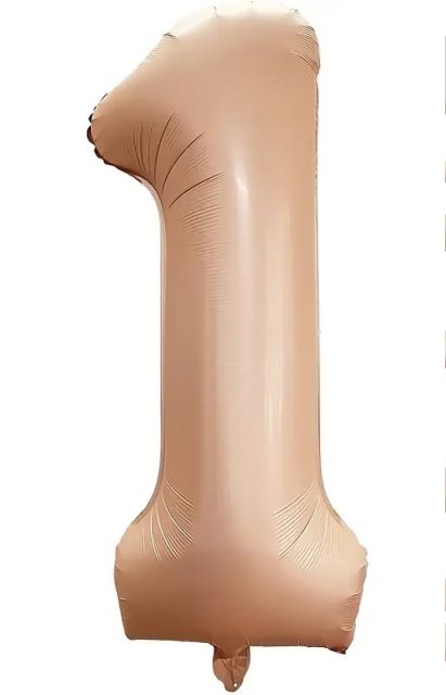 caramel number 1 balloon