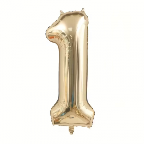gold number 1 balloon