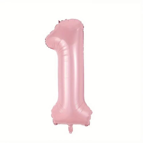 pink pastel number 1 balloon