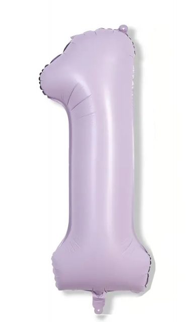 purple light number 1 balloon