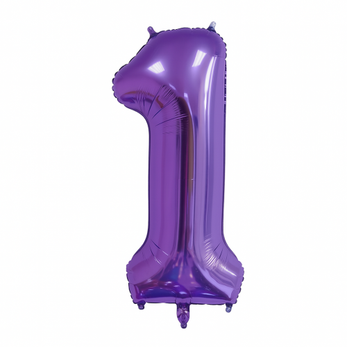 purple number 1 balloon