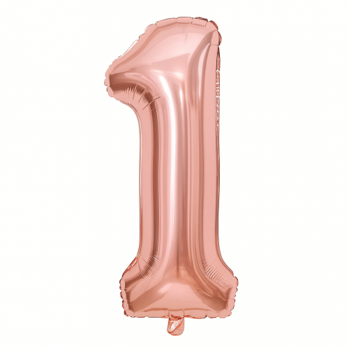 rose gold number 1 balloon