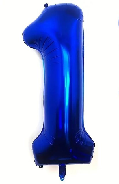 blue number 1 balloon
