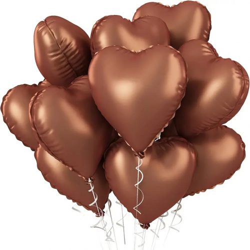 brown foil heart balloon