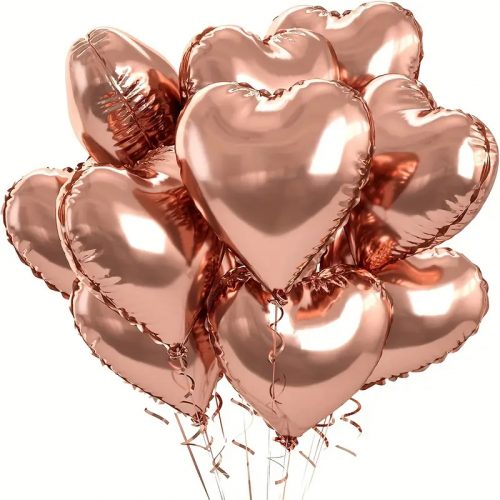 cooper foil heart balloon