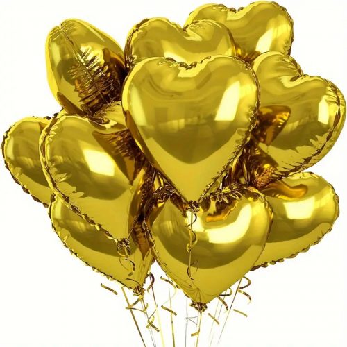 gold foil heart balloon