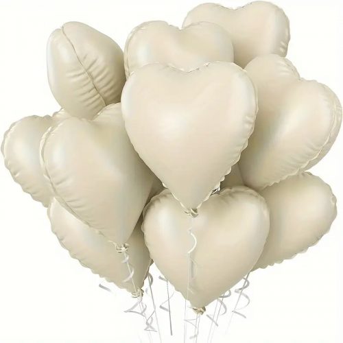 ivory foil heart balloon