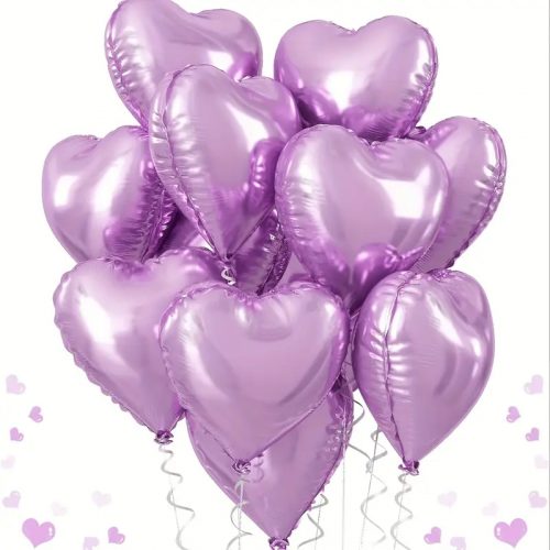 lavender foil heart balloon