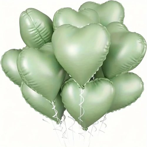 lime green foil heart balloon