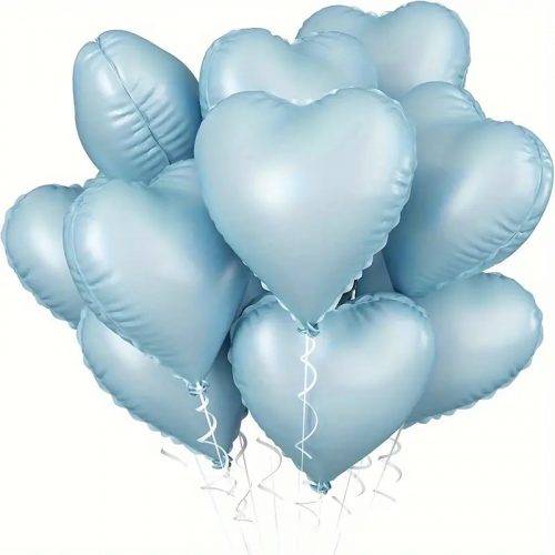pastel blue foil heart balloon