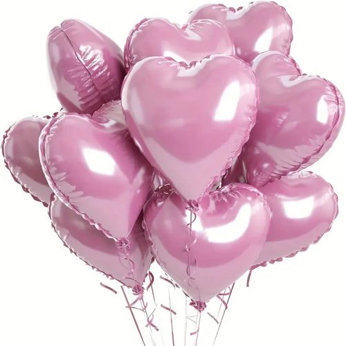 pink foil heart balloon