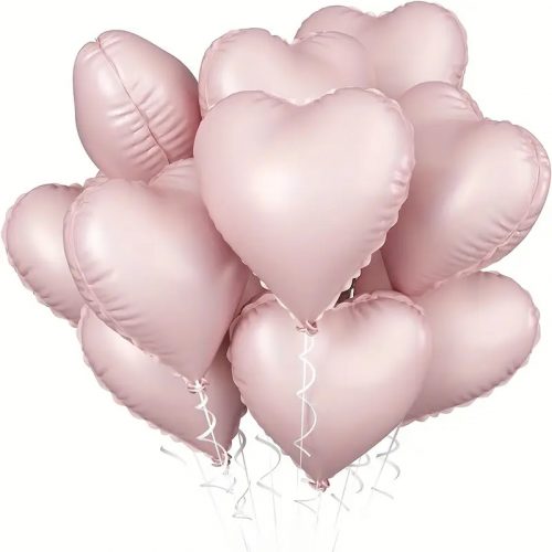 pink pastel foil heart balloon
