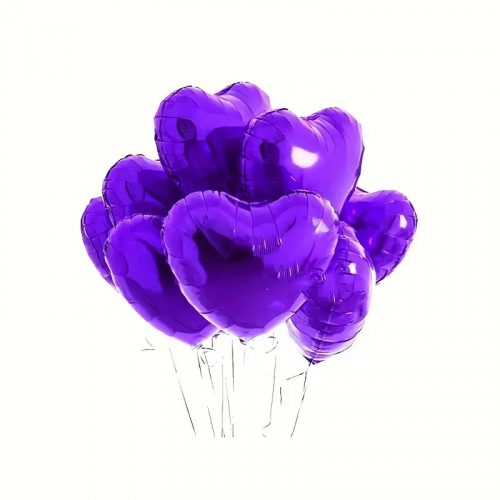 purple foil heart balloon