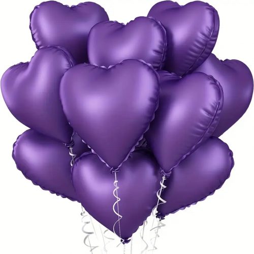 purple matte foil heart balloon