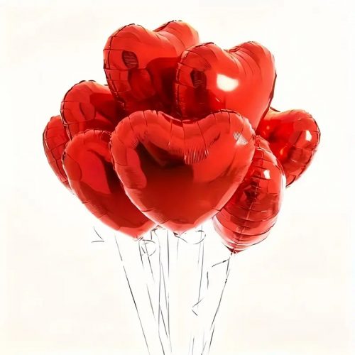 red foil heart balloon