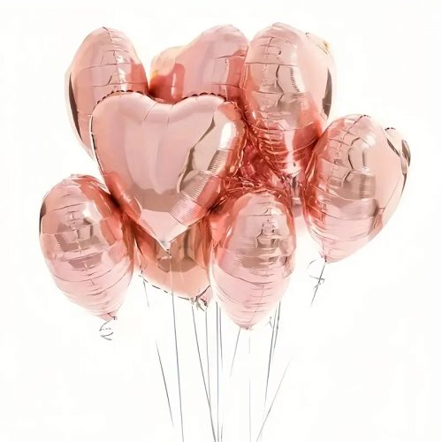 rose gold foil heart balloon
