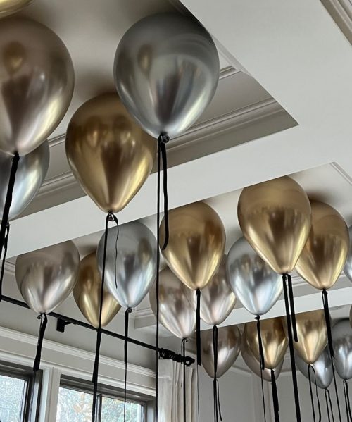 30 Gold & Silver Helium Balloons
