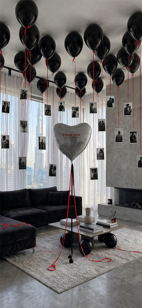 Photo Balloons 20 pcs (Black White)