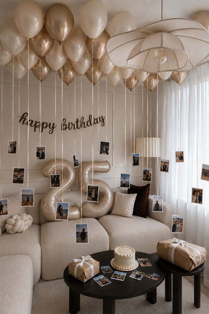 Photo Balloons 20 pcs (Cream, Gold)